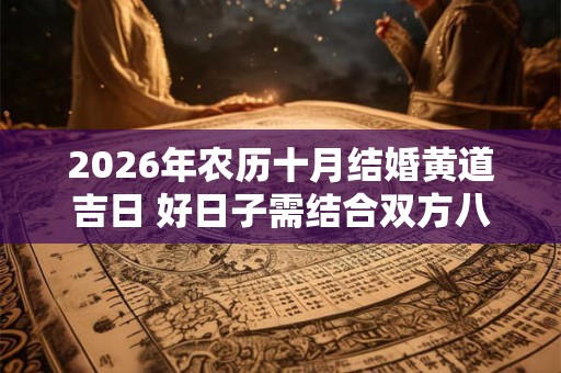 2026年农历十月结婚黄道吉日 好日子需结合双方八字 2026年农历十月结婚黄道吉日 好日子需结合双方八字