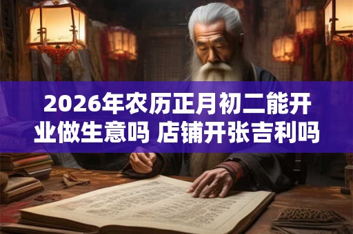 2026年农历正月初二能开业做生意吗 店铺开张吉利吗 2026年农历正月初二能开业做生意吗 店铺开张吉利吗