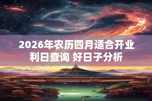 2026年农历四月适合开业利日查询 好日子分析 2026年农历四月适合开业利日查询 好日子分析