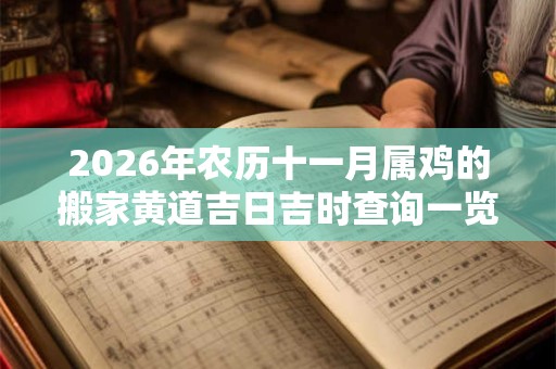 2026年农历十一月属鸡的搬家黄道吉日吉时查询一览表