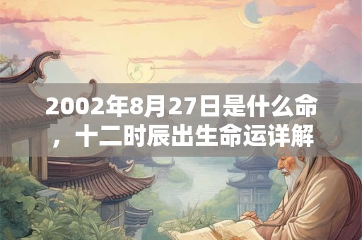 2002年8月27日是什么命,十二时辰出生命运详解 2002年8月27日是什么命,十二时辰出生命运详解