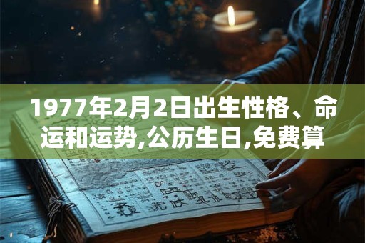 1977年2月2日出生性格、命运和运势,公历生日,免费算命