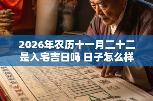 2026年农历十一月二十二是入宅吉日吗 日子怎么样 2026年农历十一月二十二是入宅吉日吗 日子怎么样