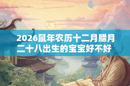 2026鼠年农历十二月腊月二十八出生的宝宝好不好 五行缺什么 2026鼠年农历十二月腊月二十八出生的宝宝好不好 五行缺什么