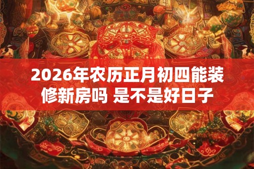 2026年农历正月初四能装修新房吗 是不是好日子 2026年农历正月初四能装修新房吗 是不是好日子