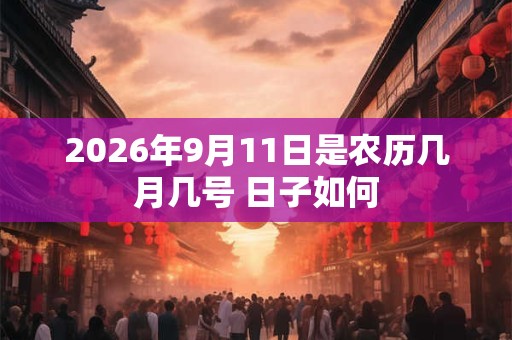 2026年9月11日是农历几月几号 日子如何 2026年9月11日是农历几月几号 日子如何