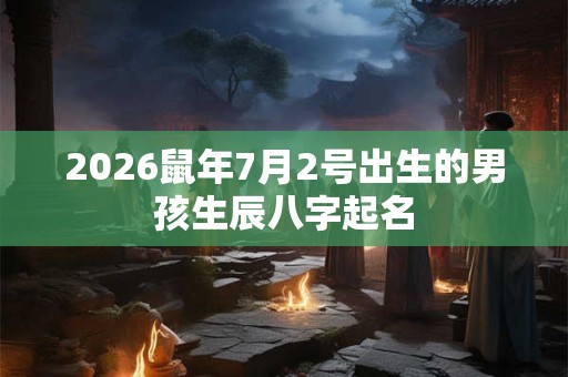 2026鼠年7月2号出生的男孩生辰八字起名 2026鼠年7月2号出生的男孩生辰八字起名