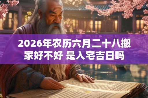 2026年农历六月二十八搬家好不好 是入宅吉日吗 2026年农历六月二十八搬家好不好 是入宅吉日吗