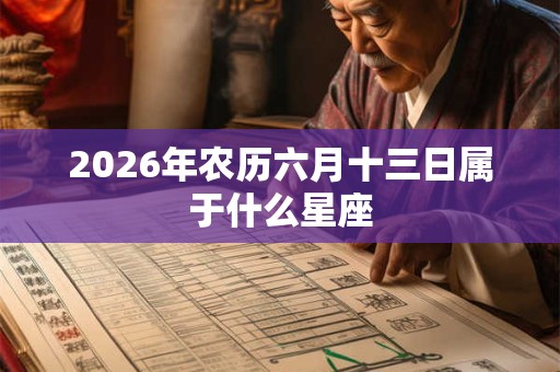 2026年农历六月十三日属于什么星座 2026年农历六月十三日属于什么星座