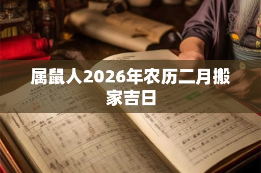 属鼠人2026年农历二月搬家吉日 属鼠人2026年农历二月搬家吉日