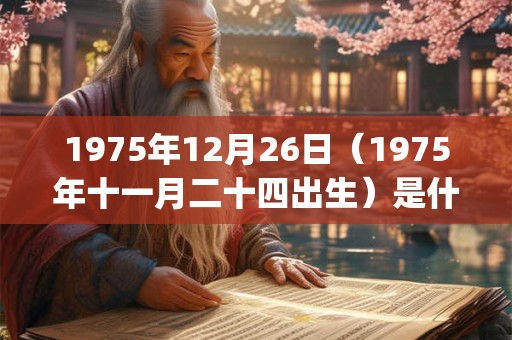 1975年12月26日（1975年十一月二十四出生）是什么命_命运如何