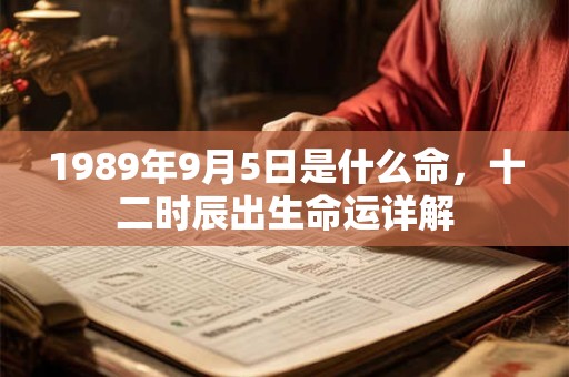 1989年9月5日是什么命,十二时辰出生命运详解 1989年9月5日是什么命,十二时辰出生命运详解