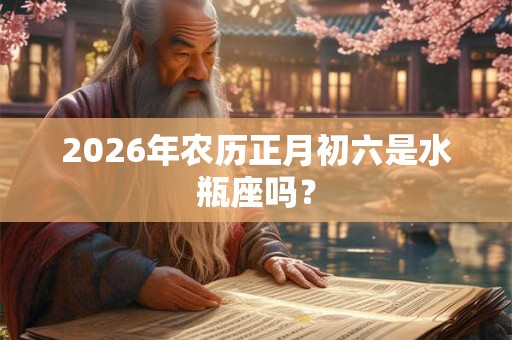 2026年农历正月初六是水瓶座吗？