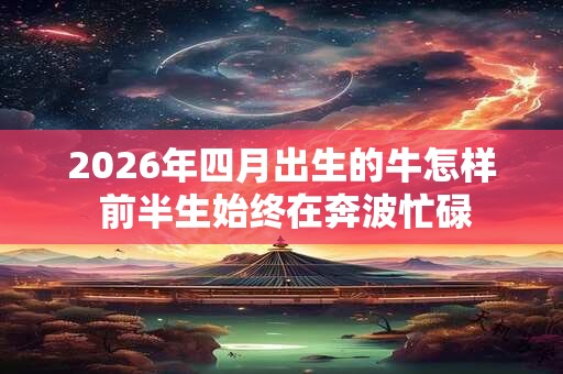 2026年四月出生的牛怎样 前半生始终在奔波忙碌