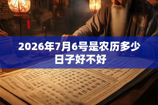 2026年7月6号是农历多少 日子好不好 2026年7月6号是农历多少 日子好不好