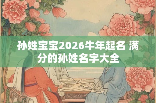 孙姓宝宝2026牛年起名 满分的孙姓名字大全 孙姓宝宝2026牛年起名 满分的孙姓名字大全