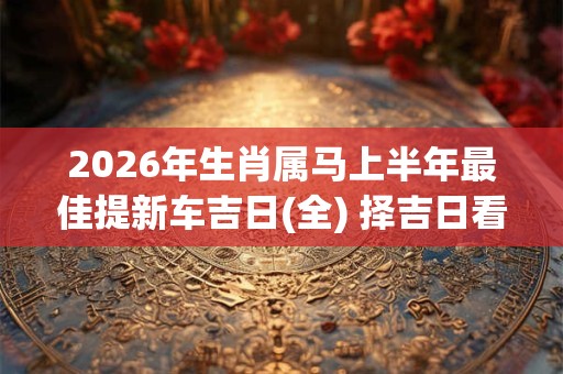 2026年生肖属马上半年最佳提新车吉日(全) 择吉日看八字 2026年生肖属马上半年最佳提新车吉日(全) 择吉日看八字