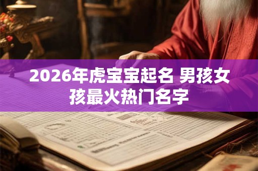 2026年虎宝宝起名 男孩女孩最火热门名字