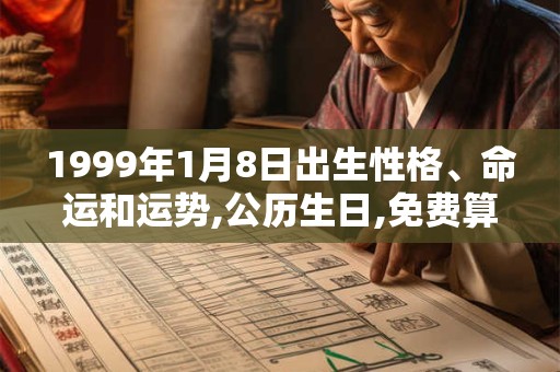 1999年1月8日出生性格、命运和运势,公历生日,免费算命