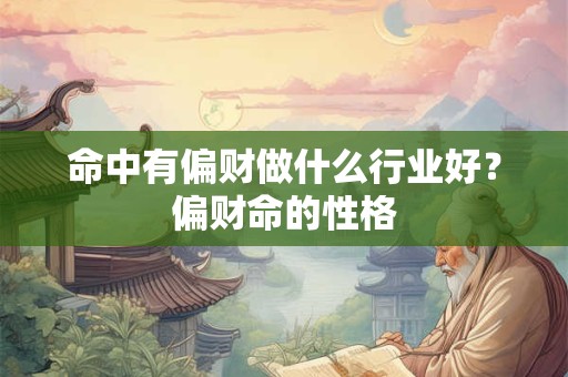命中有偏财做什么行业好?偏财命的性格 命中有偏财做什么行业好?偏财命的性格