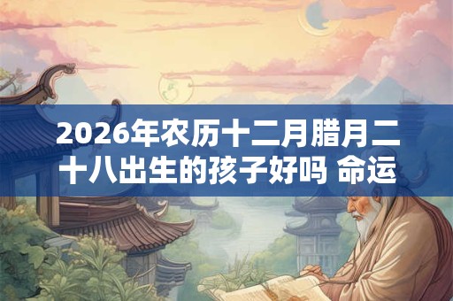 2026年农历十二月腊月二十八出生的孩子好吗 命运怎么样 2026年农历十二月腊月二十八出生的孩子好吗 命运怎么样