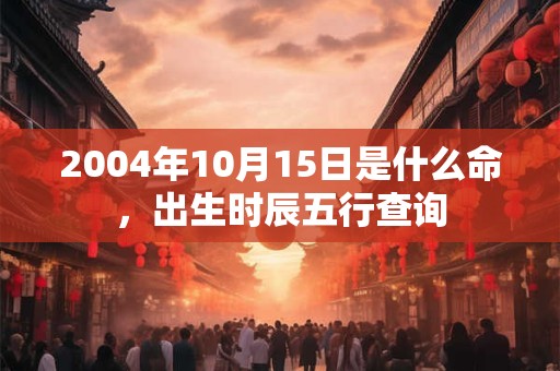2004年10月15日是什么命,出生时辰五行查询 2004年10月15日是什么命,出生时辰五行查询