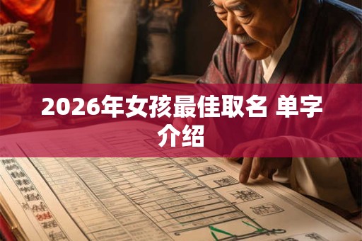 2026年女孩最佳取名 单字介绍