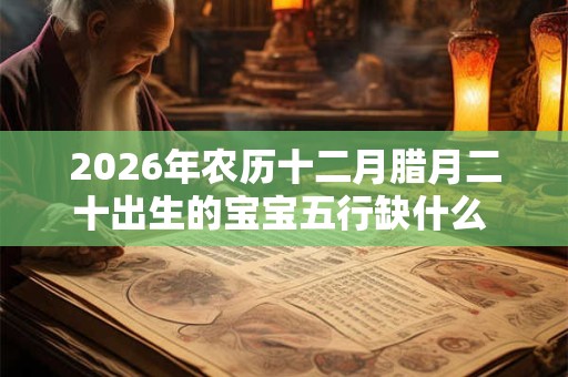 2026年农历十二月腊月二十出生的宝宝五行缺什么 是什么命