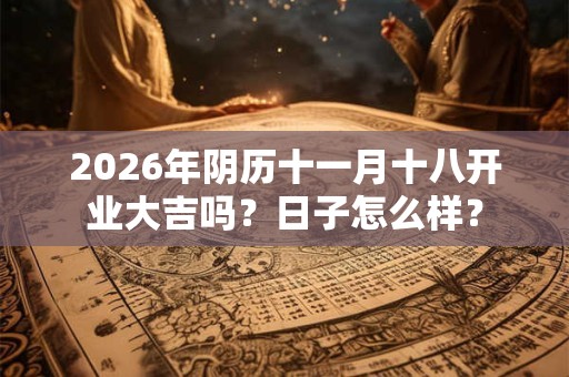2026年阴历十一月十八开业大吉吗？日子怎么样？