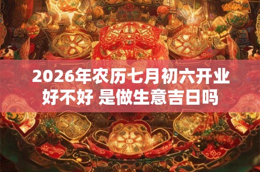 2026年农历七月初六开业好不好 是做生意吉日吗 2026年农历七月初六开业好不好 是做生意吉日吗
