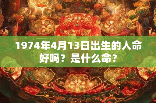 1974年4月13日出生的人命好吗？是什么命？