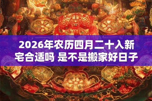2026年农历四月二十入新宅合适吗 是不是搬家好日子