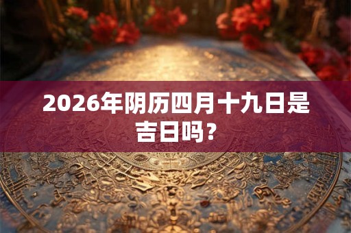 2026年阴历四月十九日是吉日吗? 2026年阴历四月十九日是吉日吗?