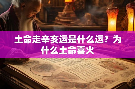 土命走辛亥运是什么运?为什么土命喜火 土命走辛亥运是什么运?为什么土命喜火