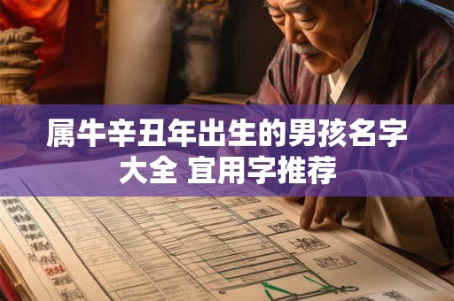 属牛辛丑年出生的男孩名字大全 宜用字推荐