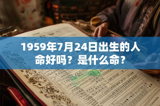 1959年7月24日出生的人命好吗?是什么命? 1959年7月24日出生的人命好吗?是什么命?