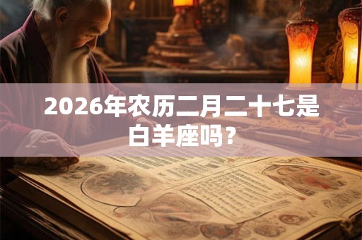 2026年农历二月二十七是白羊座吗？