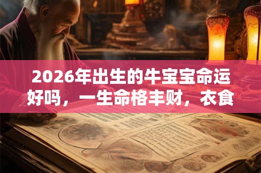 2026年出生的牛宝宝命运好吗,一生命格丰财,衣食无忧一世繁荣 2026年出生的牛宝宝命运好吗,一生命格丰财,衣食无忧一世繁荣