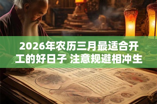 2026年农历三月最适合开工的好日子 注意规避相冲生肖 2026年农历三月最适合开工的好日子 注意规避相冲生肖