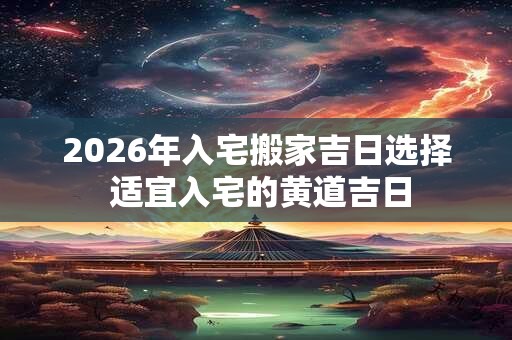 2026年入宅搬家吉日选择 适宜入宅的黄道吉日 2026年入宅搬家吉日选择 适宜入宅的黄道吉日