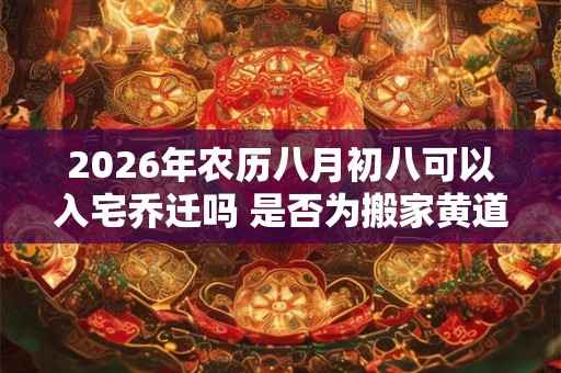 2026年农历八月初八可以入宅乔迁吗 是否为搬家黄道吉日 2026年农历八月初八可以入宅乔迁吗 是否为搬家黄道吉日
