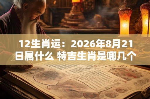 12生肖运：2026年8月21日属什么 特吉生肖是哪几个