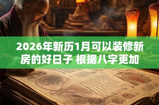 2026年新历1月可以装修新房的好日子 根据八字更加精准 2026年新历1月可以装修新房的好日子 根据八字更加精准