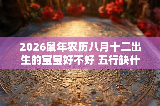 2026鼠年农历八月十二出生的宝宝好不好 五行缺什么