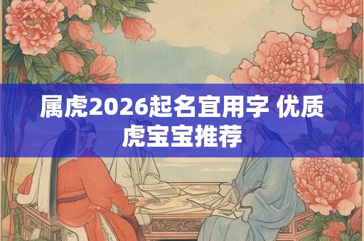 属虎2026起名宜用字 优质虎宝宝推荐 属虎2026起名宜用字 优质虎宝宝推荐