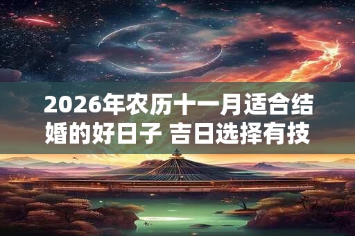 2026年农历十一月适合结婚的好日子 吉日选择有技巧 2026年农历十一月适合结婚的好日子 吉日选择有技巧