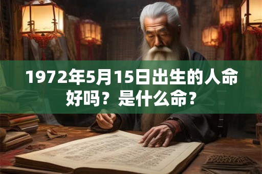 1972年5月15日出生的人命好吗?是什么命? 1972年5月15日出生的人命好吗?是什么命?