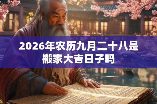 2026年农历九月二十八是搬家大吉日子吗 2026年农历九月二十八是搬家大吉日子吗