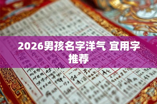 2026男孩名字洋气 宜用字推荐 2026男孩名字洋气 宜用字推荐
