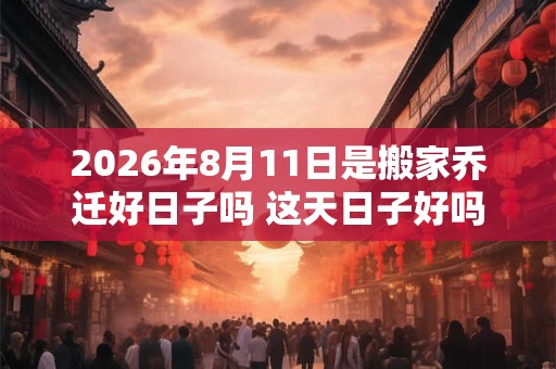 2026年8月11日是搬家乔迁好日子吗 这天日子好吗